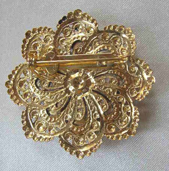 Multi-colored Rhinestone Pin Signed Jane Multi-colored Rhinestone Pin Signed Jane