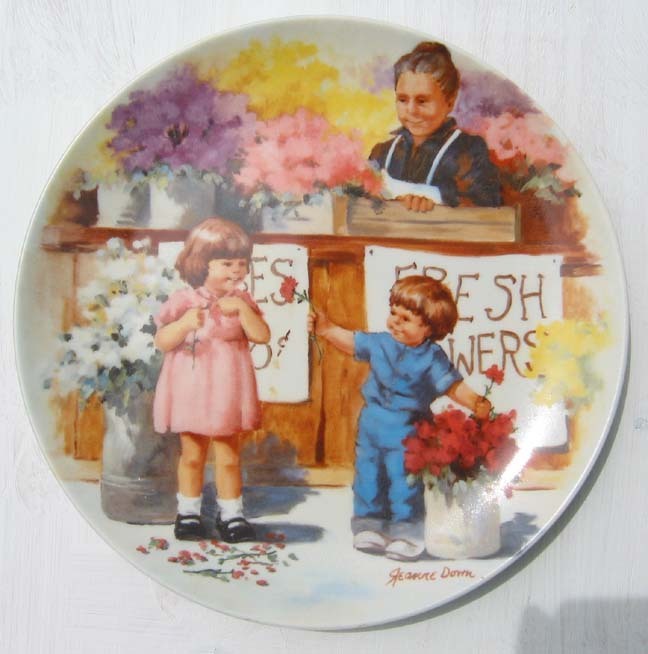 Knowles China "The Flower Arrangement" Plate - 1986 Knowles China "The Flower Arrangement" Plate - 1986