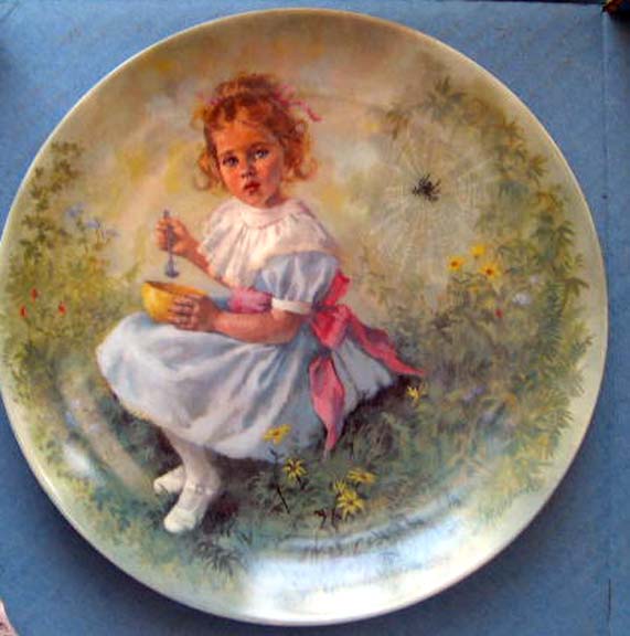 Signed "Little Miss Muffet" Ltd Ed Plate by J. McClelland - 1981 Signed "Little Miss Muffet" Ltd Ed Plate by J. McClelland - 1981