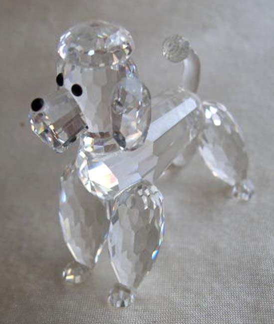 Swarovski Crystal Standing Poodle Figurine - Retired Swarovski Crystal Standing Poodle Figurine - Retired