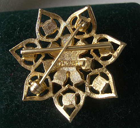 Sarah Coventry Starlite Rhinestone and Faux Pearl Pin Sarah Coventry Starlite Rhinestone and Faux Pearl Pin