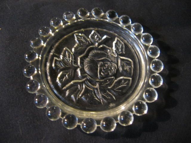 Six Crystal Rose Coasters Made in The German Democratic Republic Six Crystal Rose Coasters Made in The German Democratic Republic