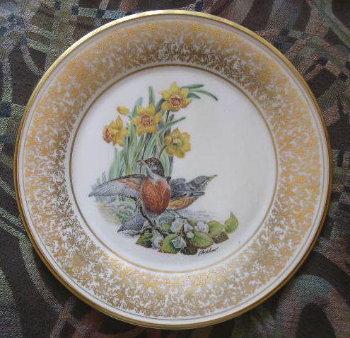 Vintage LENOX Boehm Birds Limited Edition Plate - Robin Vintage LENOX Boehm Birds Limited Edition Plate - Robin