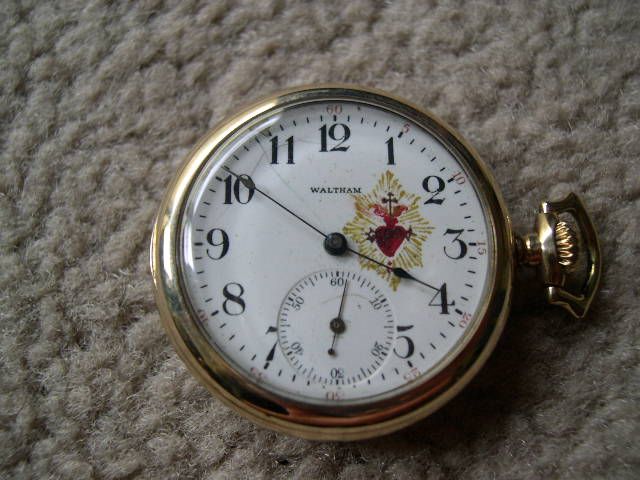 Vintage Lady Waltham Pocket Pendant Watch with Bleeding Heart Vintage Lady Waltham Pocket Pendant Watch with Bleeding Heart