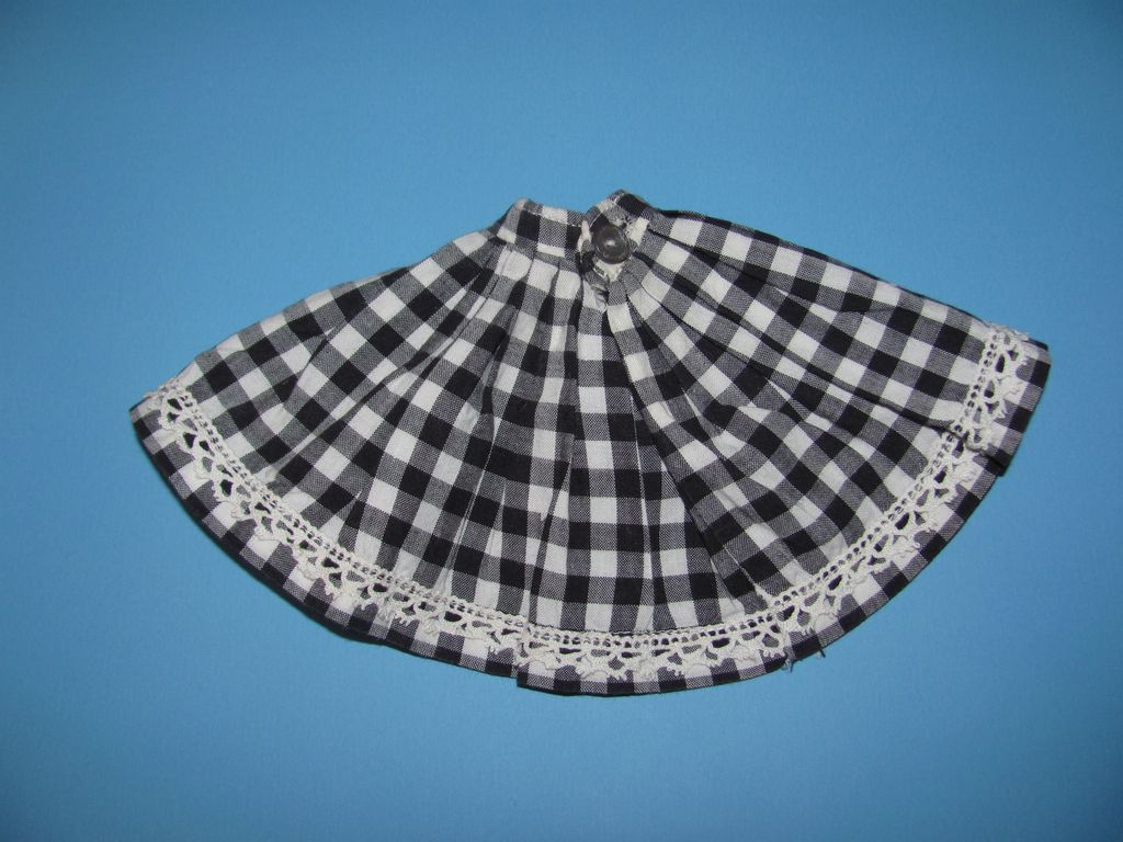 Black & White Check Doll Skirt Black & White Check Doll Skirt
