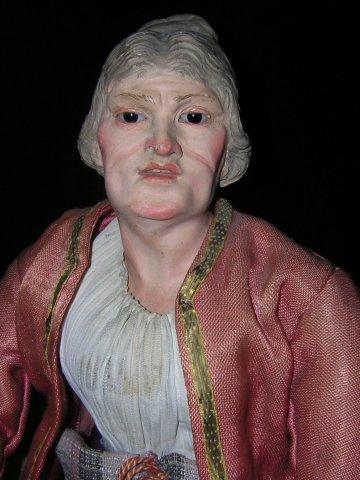 18" 1890s Creche Neapolitan Older Woman Rare Glass Eyes 18" 1890s Creche Neapolitan Older Woman Rare Glass Eyes