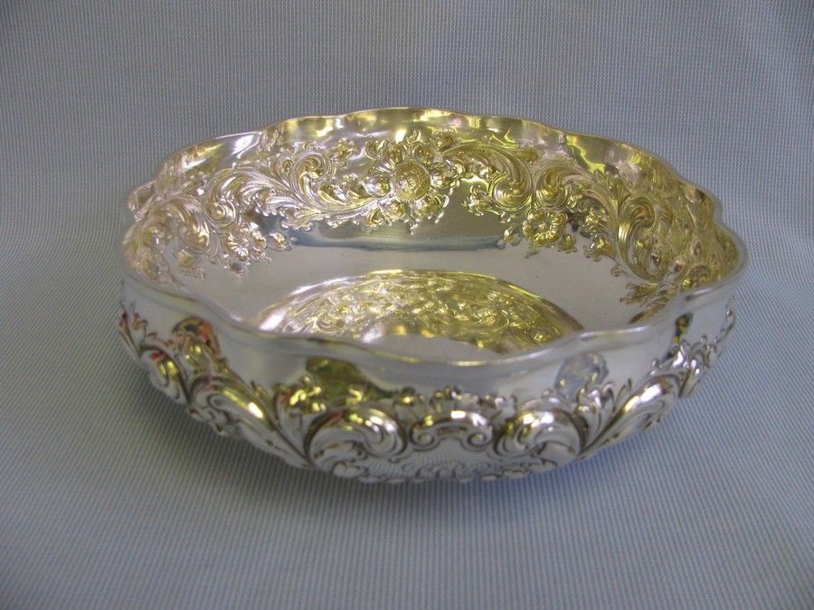 Lg. Black, Starr & Frost Early Elaborate Sterling Silver Serving Bowl Lg. Black, Starr & Frost Early Elaborate Sterling Silver Serving Bowl
