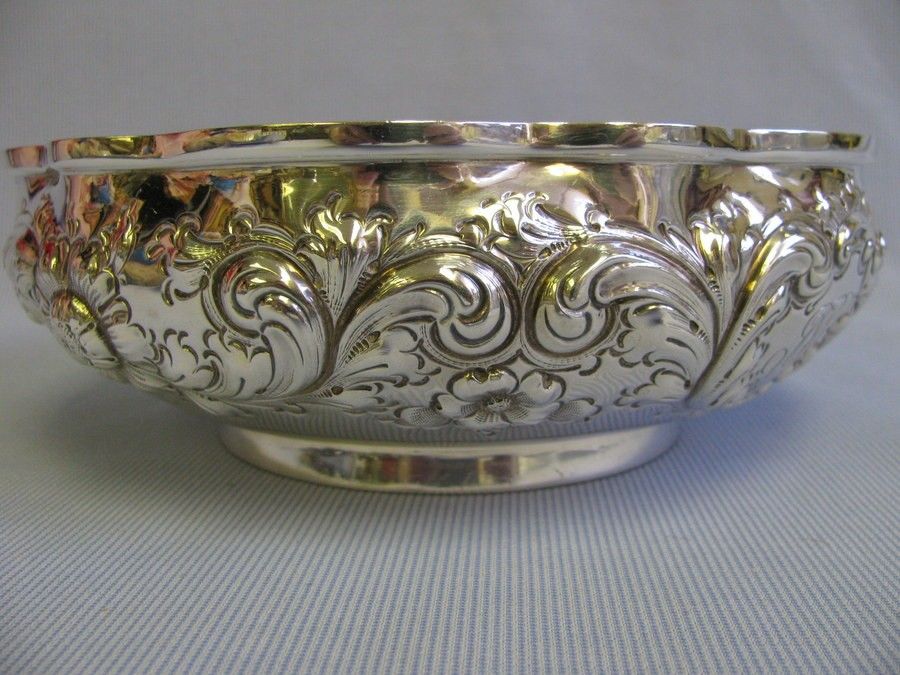 Lg. Black, Starr & Frost Early Elaborate Sterling Silver Serving Bowl Lg. Black, Starr & Frost Early Elaborate Sterling Silver Serving Bowl