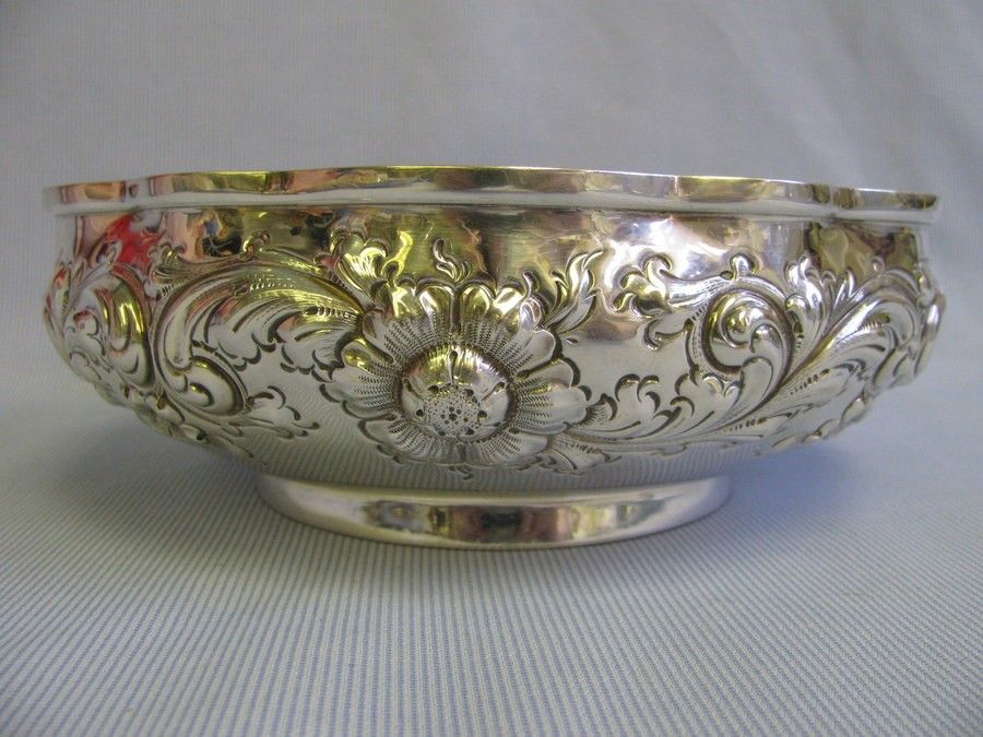 Lg. Black, Starr & Frost Early Elaborate Sterling Silver Serving Bowl Lg. Black, Starr & Frost Early Elaborate Sterling Silver Serving Bowl