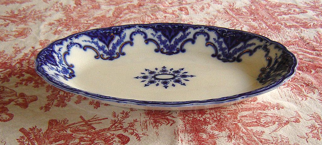 Meakin English Ironstone Flow Blue "Cambridge" Platter Meakin English Ironstone Flow Blue "Cambridge" Platter