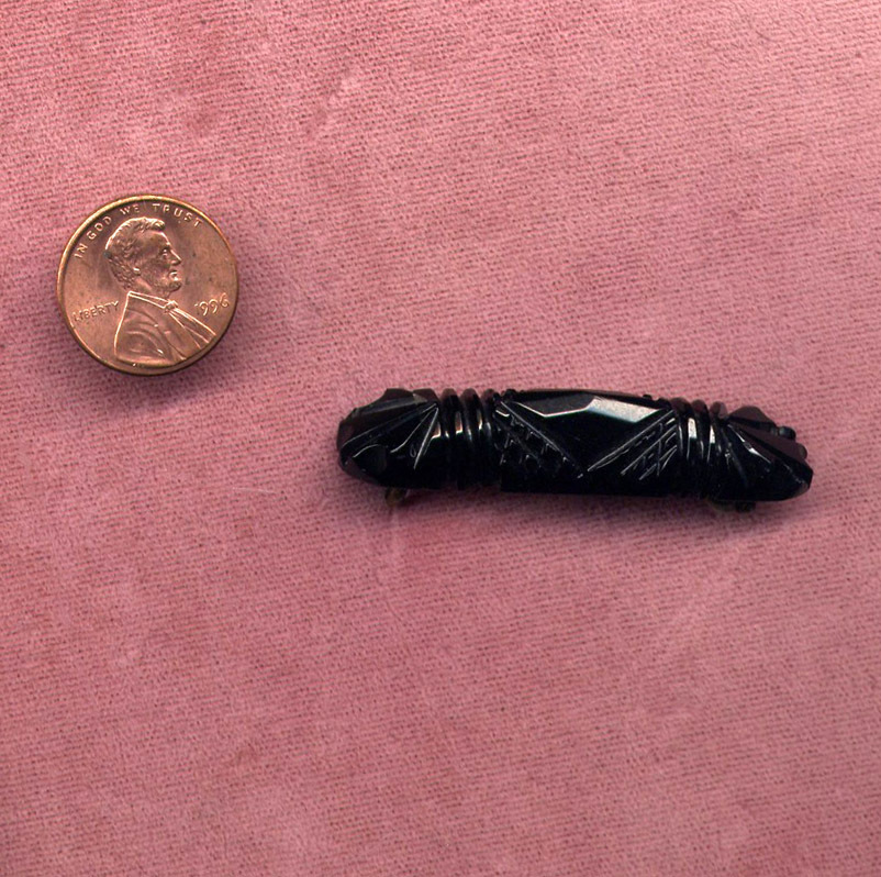 Victorian Costume Carved Jet Pin or Brooch Victorian Costume Carved Jet Pin or Brooch
