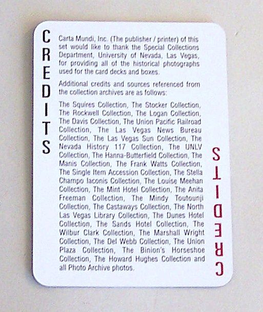 Double Deck Carta Mundi "Las Vegas History" Playing Cards Double Deck Carta Mundi "Las Vegas History" Playing Cards