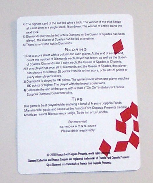 "Francis Ford Coppola Winery" Playing Cards, Maker Unknown "Francis Ford Coppola Winery" Playing Cards, Maker Unknown