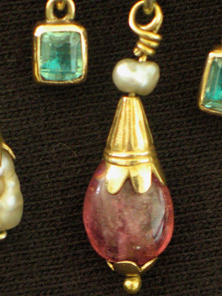 Antique Emerald, Ruby & Pink Tourmaline Brooch Antique Emerald, Ruby & Pink Tourmaline Brooch