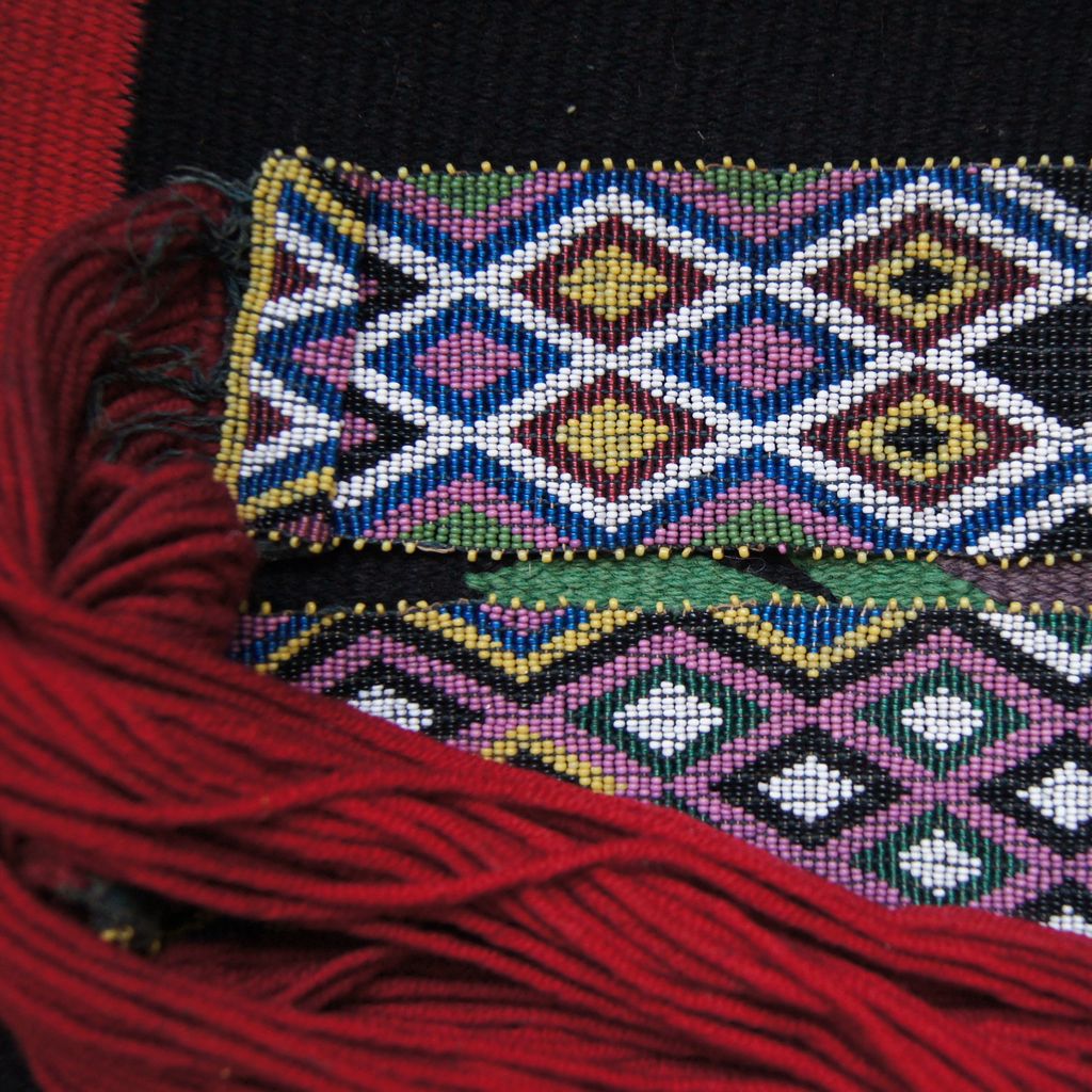1860's Potawatomi Beaded Hair Binder 1860's Potawatomi Beaded Hair Binder