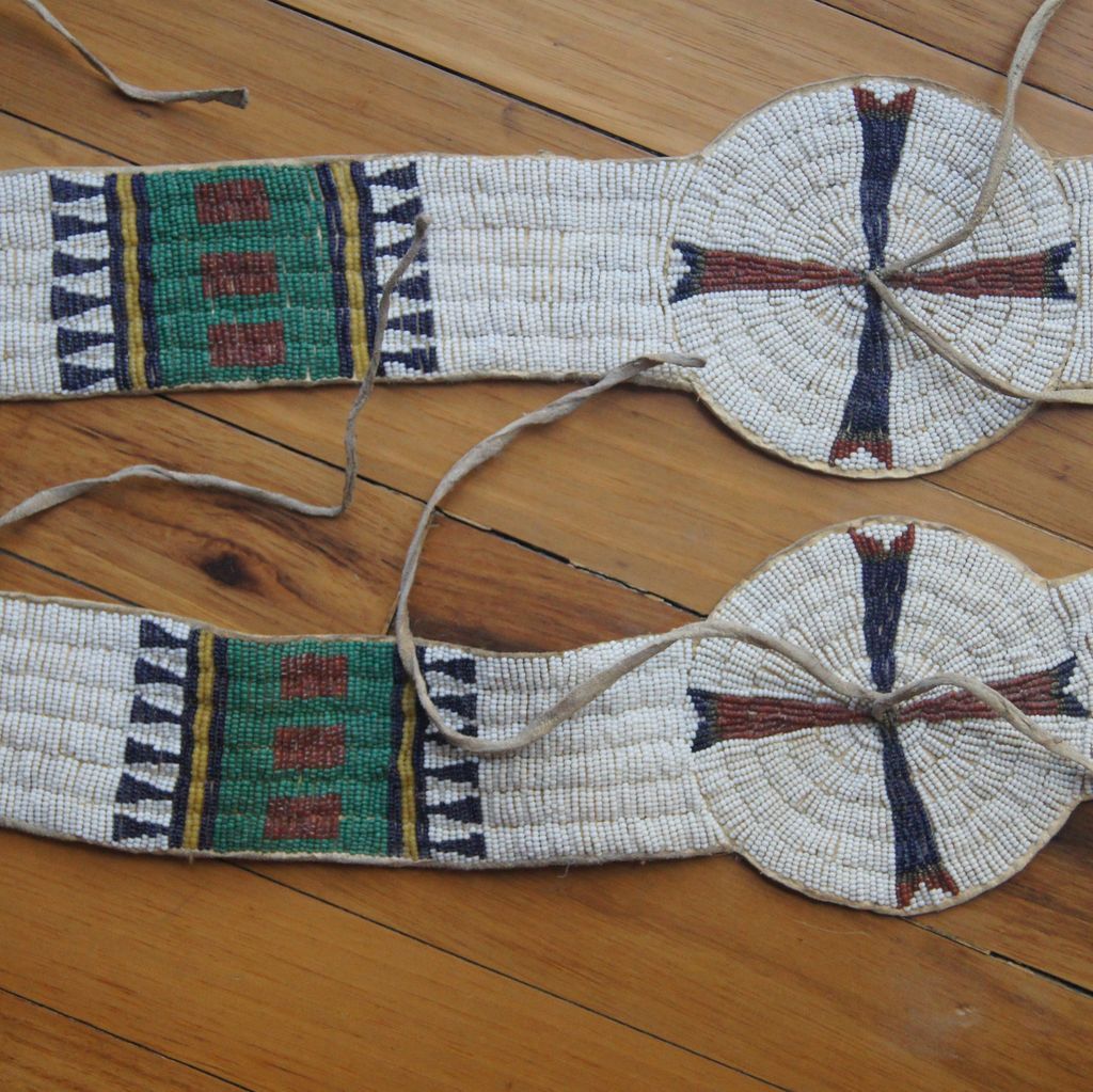 Lakota Beaded Blanket Strip 1870's from uchizonogallery on Ruby Lane