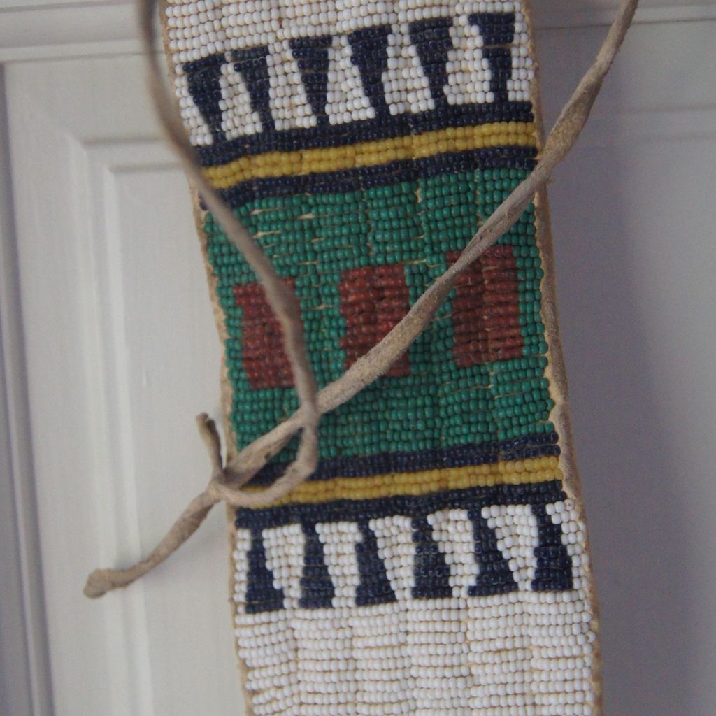 Lakota Beaded Blanket Strip 1870's from uchizonogallery on Ruby Lane
