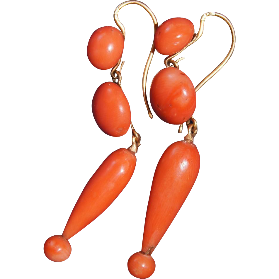 Victorian Coral Earrings Victorian Coral Earrings