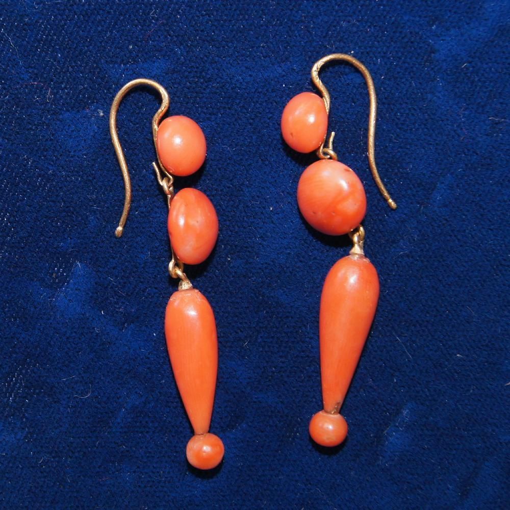 Victorian Coral Earrings Victorian Coral Earrings