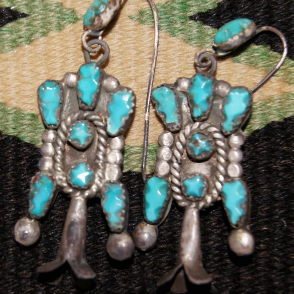 Vintage Squash Blossom Earrings Vintage Squash Blossom Earrings