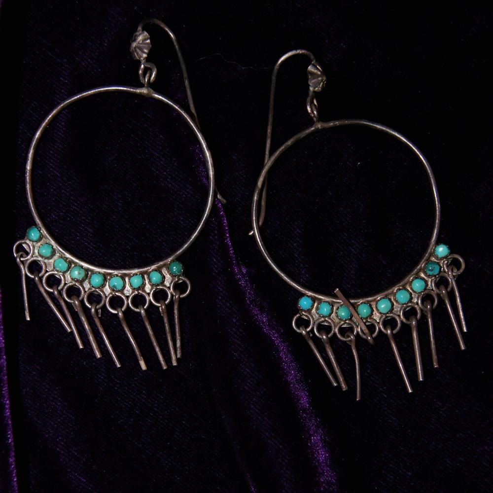Vintage Zuni Hoop Earrings Vintage Zuni Hoop Earrings