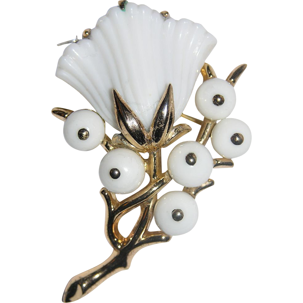 RARE Trifari 1953 Alfred Philippe Patented Beaux Belles Flower Brooch RARE Trifari 1953 Alfred Philippe Patented Beaux Belles Flower Brooch