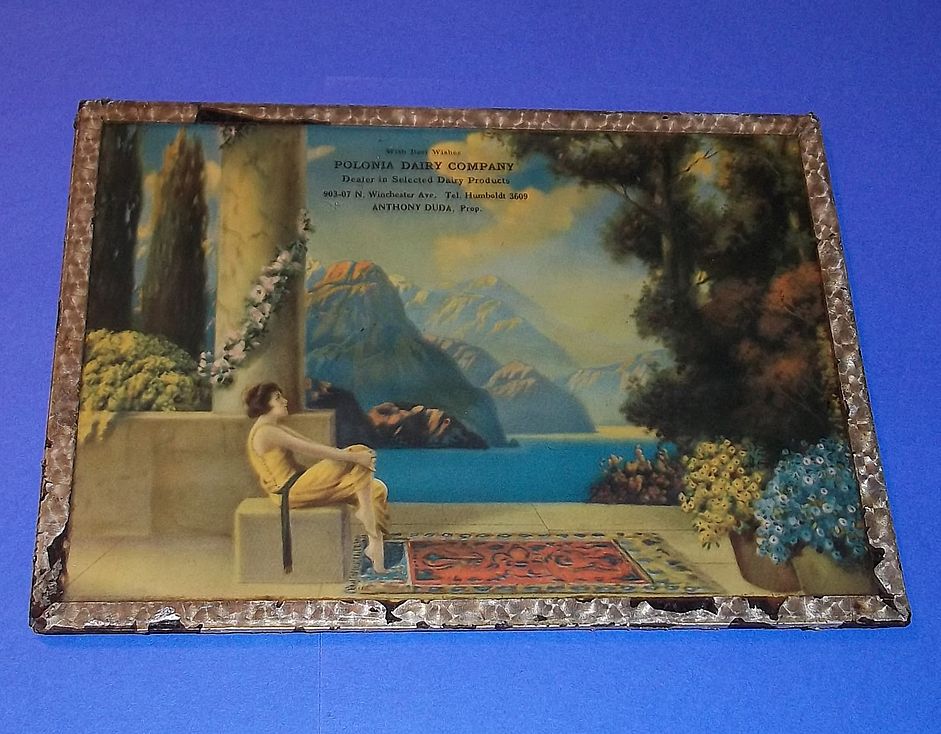 Vintage Art Deco Print Woman Lake Advertising 1920's Parrish Fox Vintage Art Deco Print Woman Lake Advertising 1920's Parrish Fox