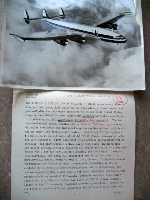 Lockheed Jupiter Redstone Military Missile Forrestal Aircraft Photograph Lockheed Jupiter Redstone Military Missile Forrestal Aircraft Photograph