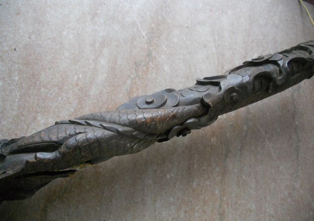 18C Antique Carved Chinese Dragon Wood Carving Lamp Furniture 18C Antique Carved Chinese Dragon Wood Carving Lamp Furniture