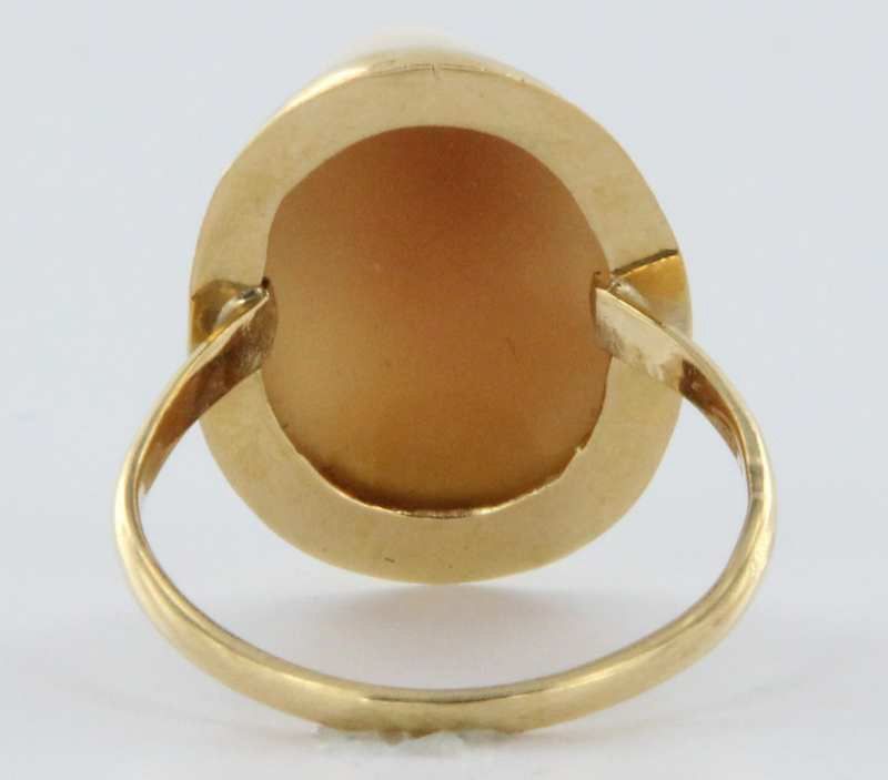 Vintage Estate Carved Cameo 18 Karat Yellow Gold Cocktail Ring Heirloom Pre Owned Jewelry Vintage Estate Carved Cameo 18 Karat Yellow Gold Cocktail Ring Heirloom Pre Owned Jewelry