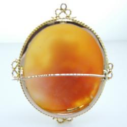 Vintage Yellow Gold Large Shell Cameo Brooch Pin Estate Jewelry Vintage Yellow Gold Large Shell Cameo Brooch Pin Estate Jewelry
