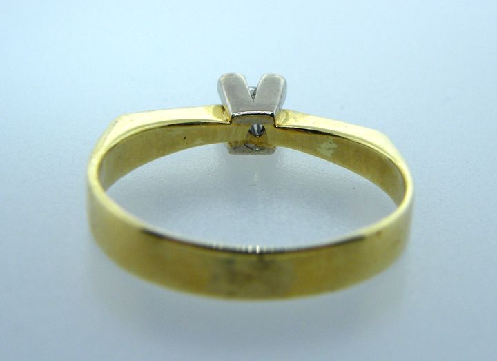 Estate 14K Yellow White Gold Diamond Engagement Friendship Ring Estate 14K Yellow White Gold Diamond Engagement Friendship Ring