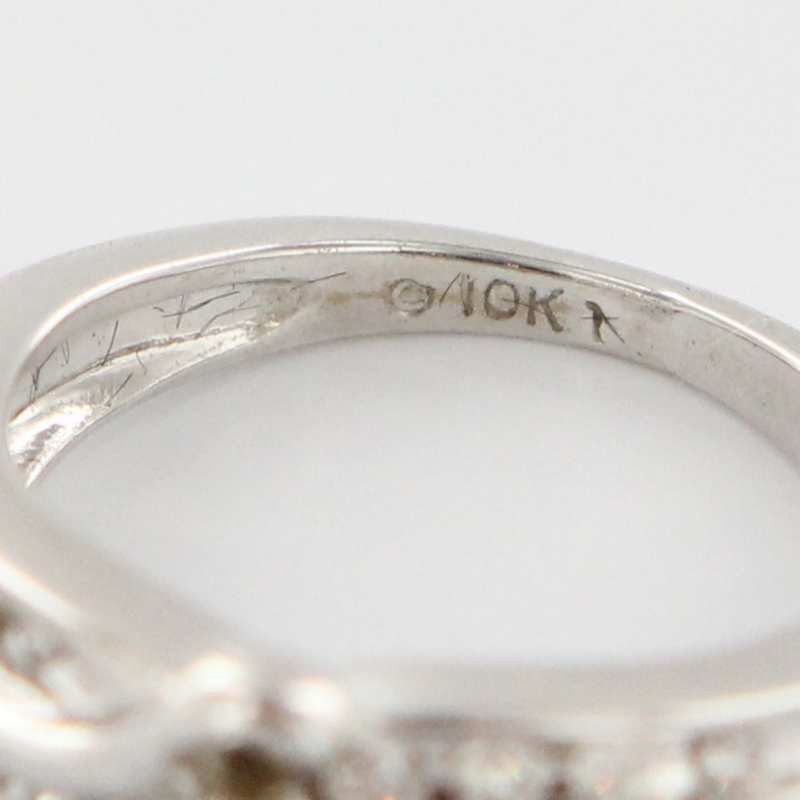 Estate White Gold Diamond Engagement Wedding Ring Combination Fine Jewelry Estate White Gold Diamond Engagement Wedding Ring Combination Fine Jewelry