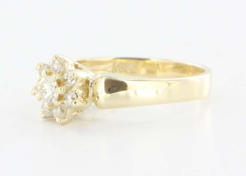 Estate 14K Yellow Gold Diamond Flower Cluster Ring Estate 14K Yellow Gold Diamond Flower Cluster Ring