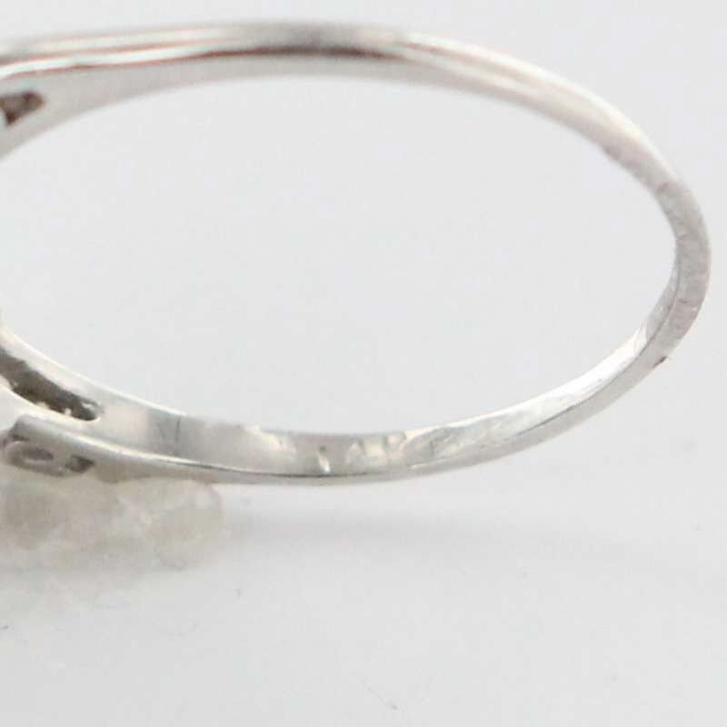 Art Deco 14K White Gold Cultured Pearl Diamond Cocktail Engagement Ring Art Deco 14K White Gold Cultured Pearl Diamond Cocktail Engagement Ring