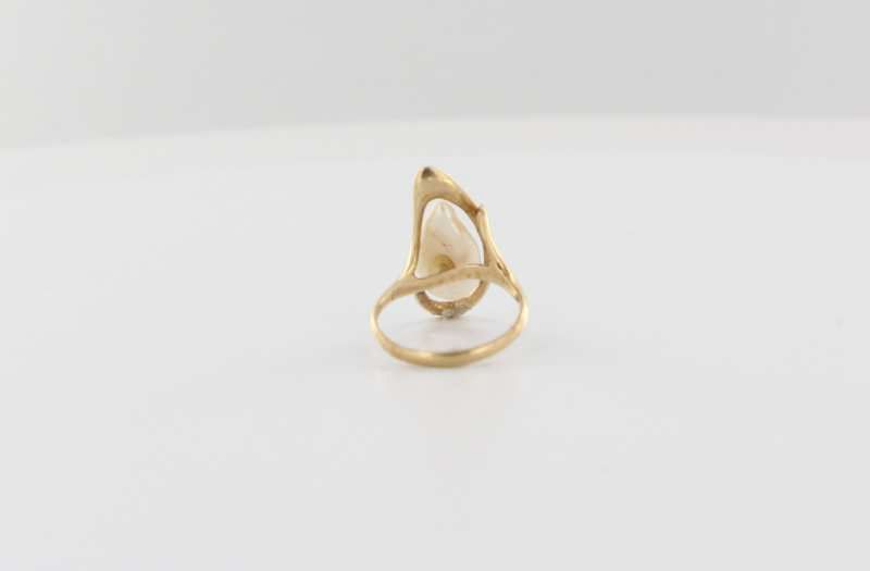 Vintage 14K Yellow Gold Cultured Baroque Pearl Ring Fine Estate Jewelry Vintage 14K Yellow Gold Cultured Baroque Pearl Ring Fine Estate Jewelry
