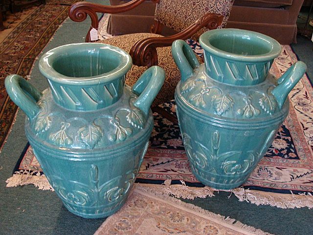 Pair of Large, Monumental Gladding McBean urns Pair of Large, Monumental Gladding McBean urns