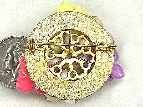 Pretty Pastel Flower Brooch Pink Purple, Yellow Enamel Pretty Pastel Flower Brooch Pink Purple, Yellow Enamel
