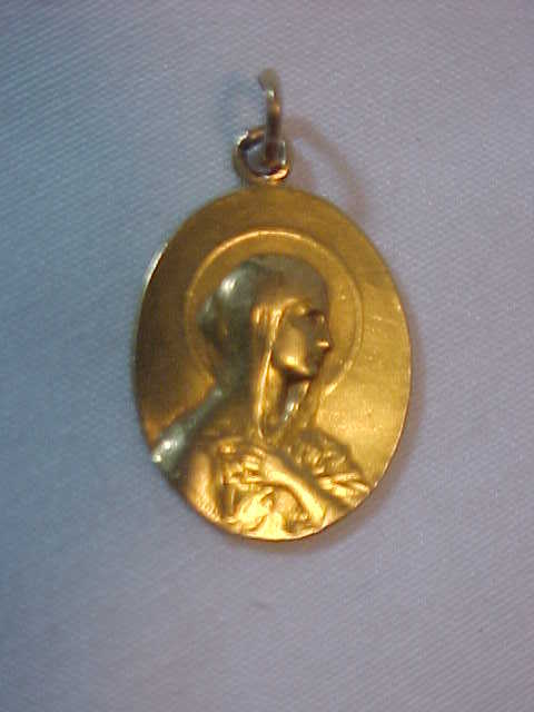 F Vernon 18K Yellow Gold Pendant w\ Madonna F Vernon 18K Yellow Gold Pendant w\ Madonna