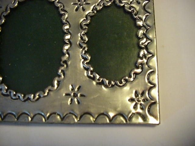 Old Tin Pitcher Frame Table Top or Hang Ornate Old Tin Pitcher Frame Table Top or Hang Ornate