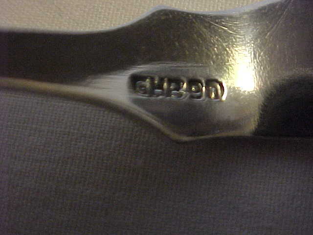 Small Fancy Silver Ladle Marked GHB 90 Small Fancy Silver Ladle Marked GHB 90