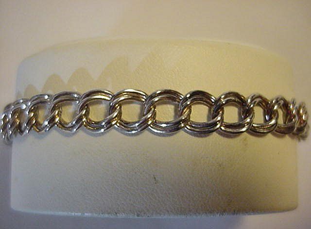 Bracelet for Charms Sterling Silver Double Loop Bracelet for Charms Sterling Silver Double Loop