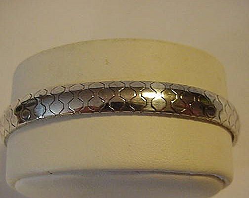 Sterling Silver Coil Woven Mesh Long Bracelet Sterling Silver Coil Woven Mesh Long Bracelet