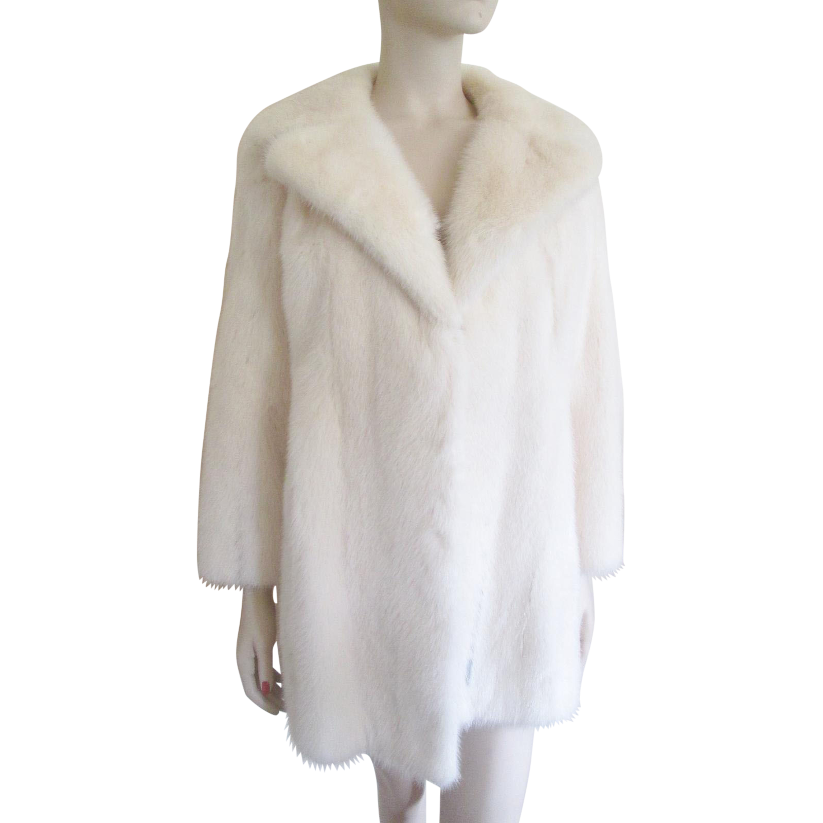 Rare White Ermine Fur Coat Stole Vintage 1950s PreBan Estate Winter