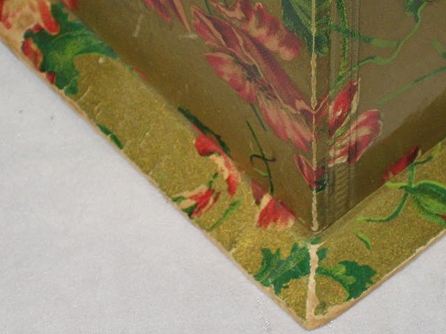 Victorian Celluloid Upright Cabinet Card/Postcard Box with Winter Holiday Scene & Klein Style Roses Victorian Celluloid Upright Cabinet Card/Postcard Box with Winter Holiday Scene & Klein Style Roses