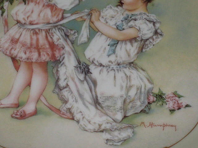 Maud Humphrey "Playing Bridesmaid" Porcelain Collector Plate-1989-The Hamilton Collection Maud Humphrey "Playing Bridesmaid" Porcelain Collector Plate-1989-The Hamilton Collection