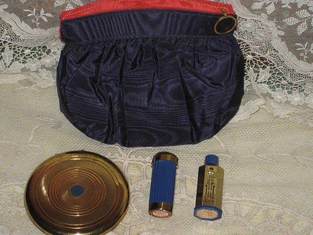 Vintage 4 Piece Coty Set-Compact, Lipstick, Perfume & Pouch Vintage 4 Piece Coty Set-Compact, Lipstick, Perfume & Pouch