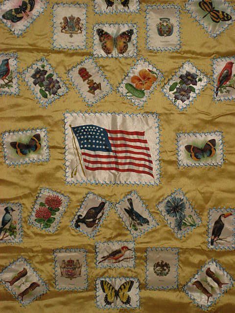 Gorgeous Vintage Tobacco Silks Pillow Top-27 Silks w/Butterflies, Birds, Flowers, Countries & Large American Flag Gorgeous Vintage Tobacco Silks Pillow Top-27 Silks w/Butterflies, Birds, Flowers, Countries & Large American Flag