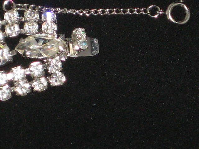Exceptional Vintage 5 Row Prong Set Rhinestone Bracelet w/Safety Catch Exceptional Vintage 5 Row Prong Set Rhinestone Bracelet w/Safety Catch
