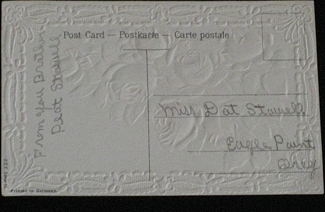Antique Seven Red Roses German Embossed Post Card Antique Seven Red Roses German Embossed Post Card